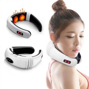 Family Gifts Guide נחמה ופינוק במתנה Hot Electric Cervical Neck Support  Massager Body Shoulder Relax Massage Magnetic Therapy